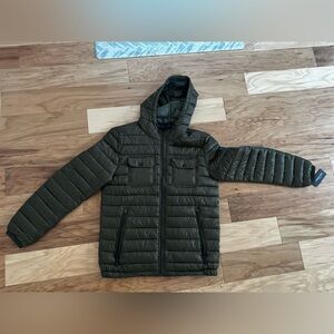 Kenneth Cole Olive Puffer Jacket